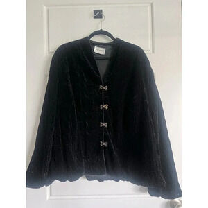 Vintage Women's Tom Barra‎ Whimsigoth/ Cosplay Textured Velvet Jacket Size L